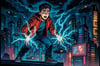 Superhero Origins in a Futuristic City