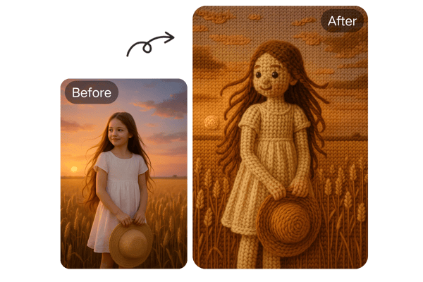 Realistic Crochet Effects with AI