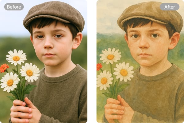 Мгновенное преобразование в акварель с помощью ИИ