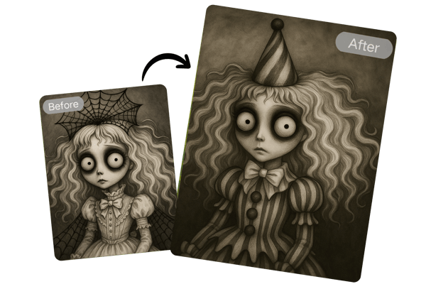 Custom Tim Burton Characters from Text