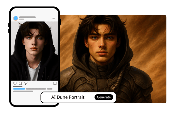 Portraits Dune générés par IA de haute qualité