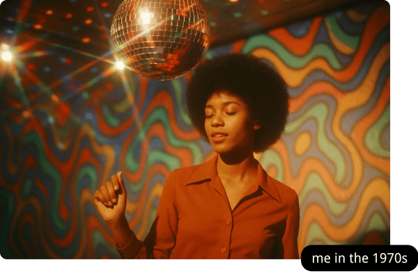 Brillo disco y patrones retro