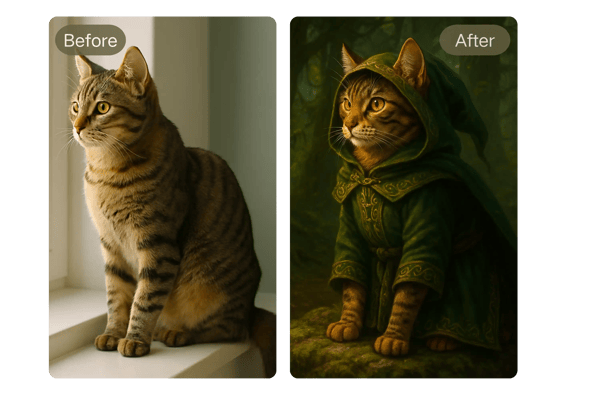 🎨 Instantly Create AI Pet Portraits from Any Photo