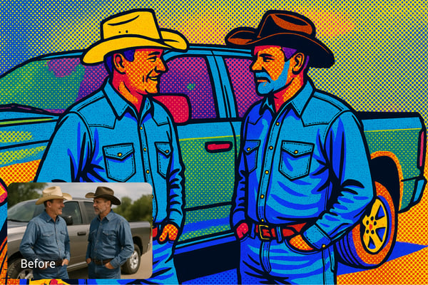 Multiple Pop Art Styles and Abstract Designs