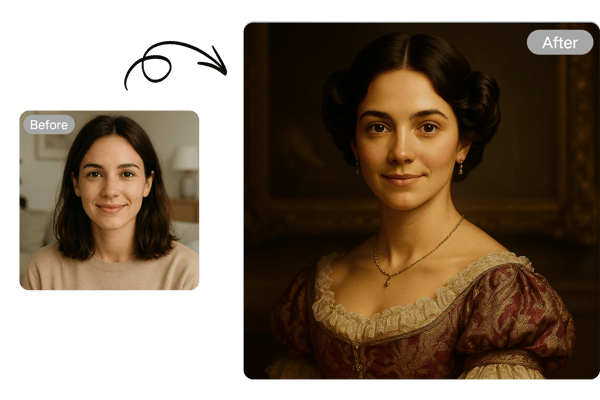 Transform with One-Click Historical Fashion