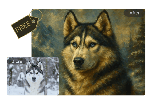 📷 Бесплатный онлайн-генератор портретов собак по фото