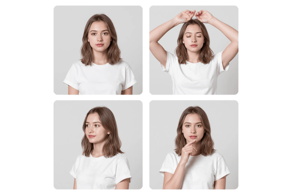 Konsistente KI-Charaktere in jeder Pose