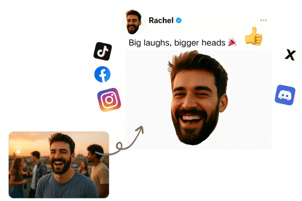 高精度AI技术,快速生成大头剪影