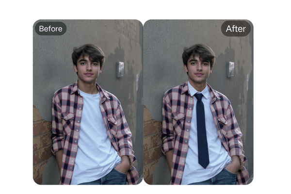 Quick Knot Fixes: Instant Preview & RefinementAdd Tie to Photo