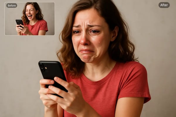 Shareable Crying Filter for Social Media Boost