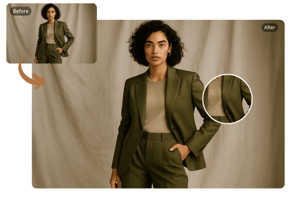 Remove Wrinkles from Photo with One-Click Precision for Clothing Crease Elimination