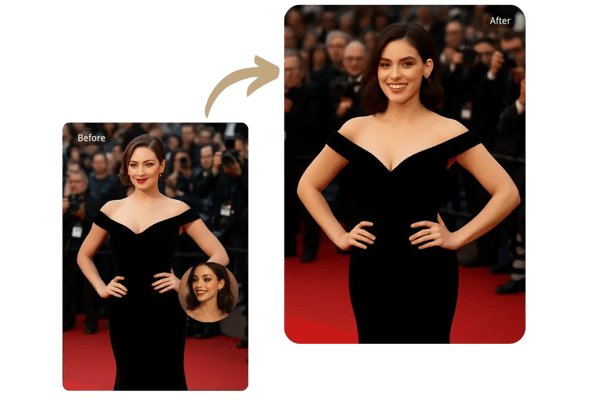 Body Switch with Celebrities Using Face Swap