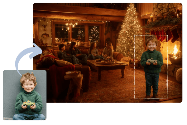 Enhance Photos with Added Person for Keepsakes