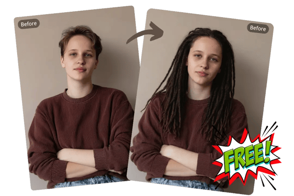 Filtre IA de dreadlocks gratuit pour des essais de coiffure sans aller chez le coiffeur