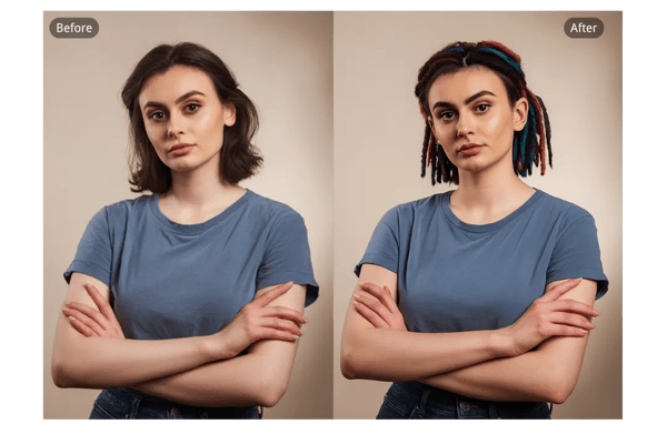 Coiffures de dreadlocks personnalisables avec notre filtre IA pour explorer votre style personnel