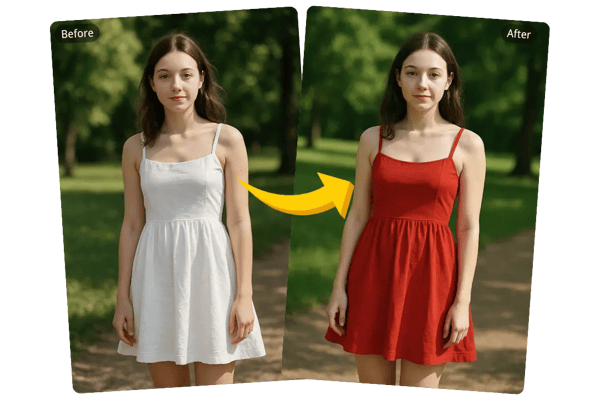 在线免费更换服装颜色，细节还原真实