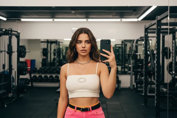 Gym Fitness Mirror Selfie