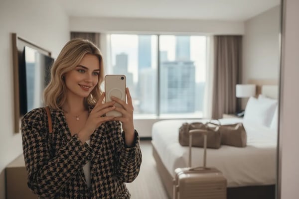 Travel Vacation Mirror Selfie