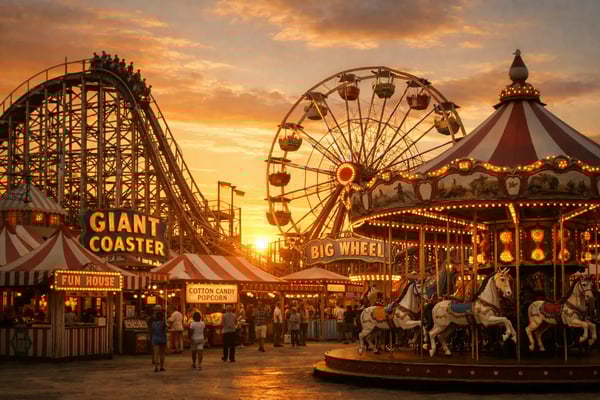 Retro Carnival Amusement Park
