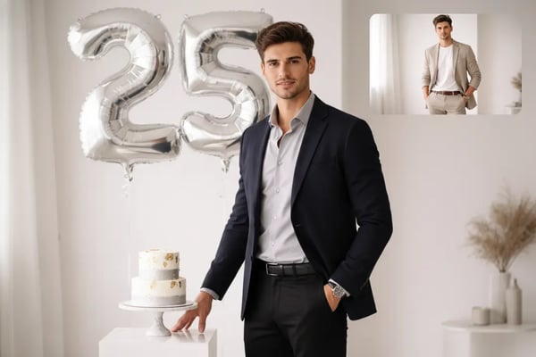 25th Birthday Modern Studio Look