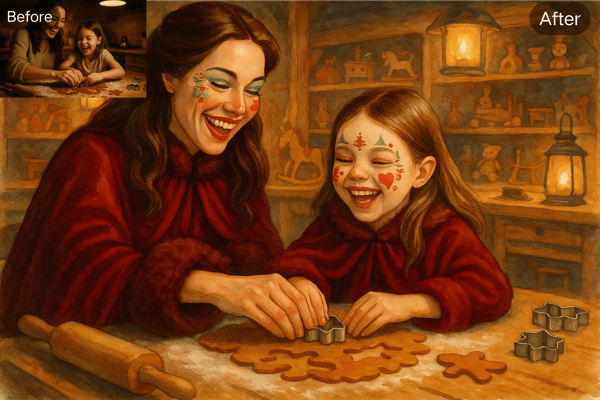 A cosy family portrait