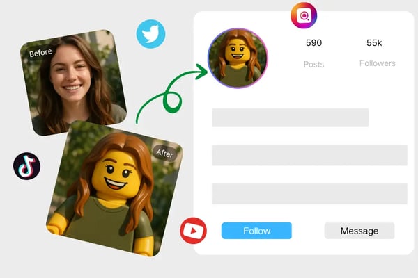 Lego-Profilbilder für Social Media