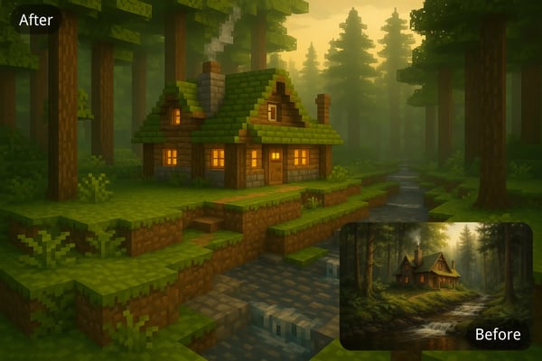 🏗️ Imagina edificios reales como creaciones de Minecraft