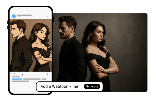 Turn Photos into Webtoon Anime for Social Media