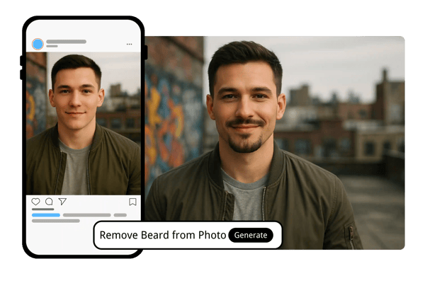  Share Viral Before/After with the Remove Beard Filter