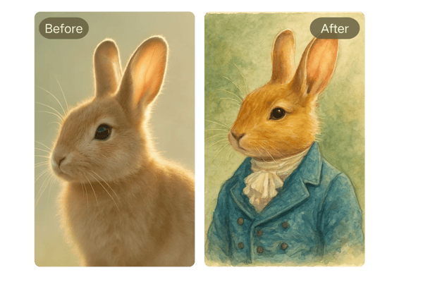 Pet Paintings from Photos with AI
