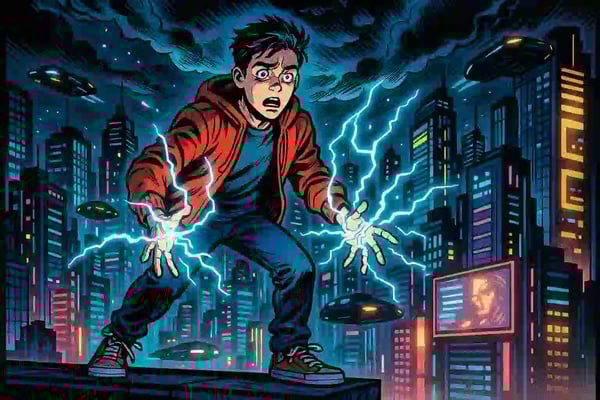 未来都市中的超级英雄起源