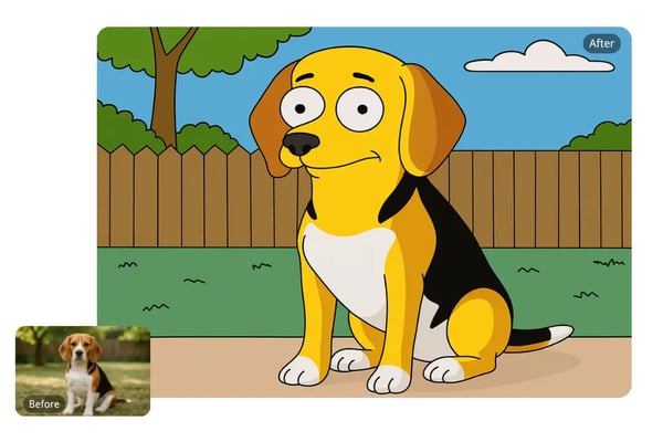 Retratos de Mascotas en Estilo Simpson
