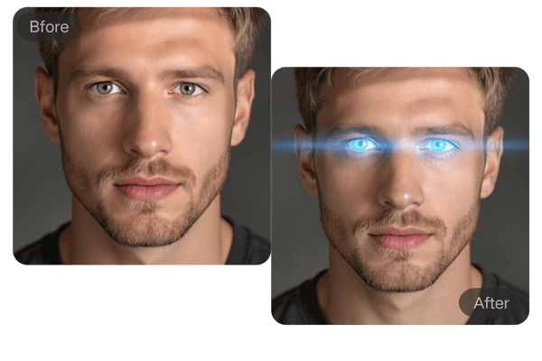 Fun Eye Color Filters and Special Effects with AI