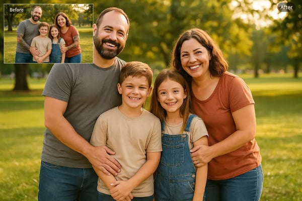 AI Tattoo Remover for Family Photos as Timeless Keepsakes