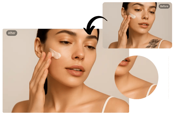 Remove Tattoo from Photo for Beauty Product Advertising