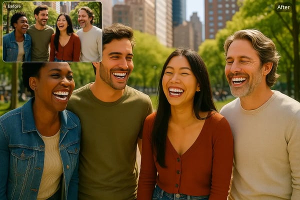 Whiten Teeth Editor for Stock Photography Marketing