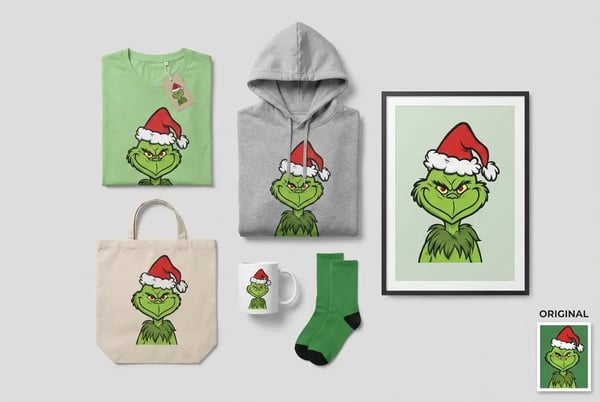 Grinch Merch Concepts and Product Mockups