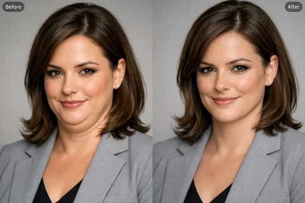 Remove Double Chin from Professional Headshots and Business Portraits
