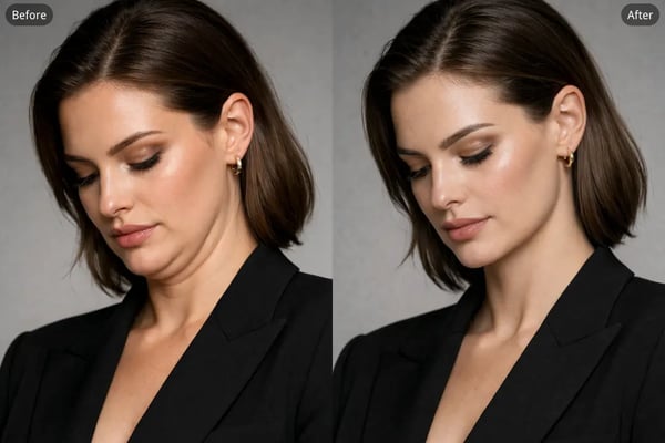 Remove Double Chin from Modeling and Portfolio Photography