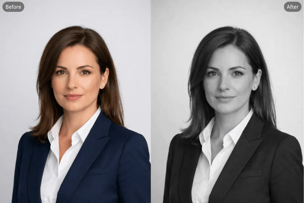 Convert Portrait Photos to Grayscale for Professional Headshots