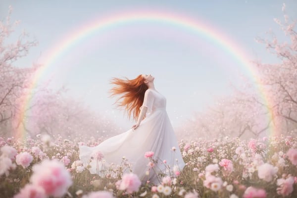 适合肖像照片的柔和彩虹光效