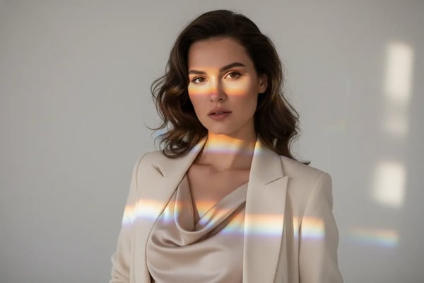 富有艺术感的棱镜彩虹光影