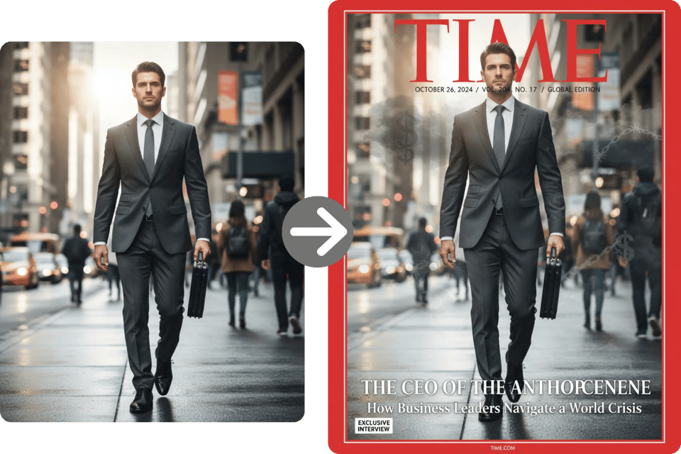 Multiple Iconic Styles, Including Time and Vogue