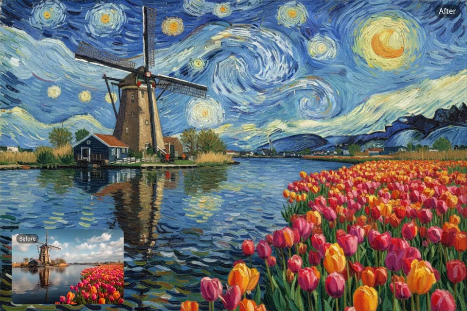 Free Van Gogh Filter with One-Click Artistic Conversion