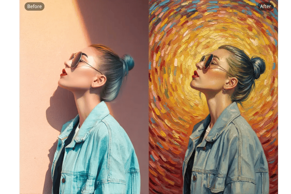 Van Gogh Effect that Recreates Brush and Emotion