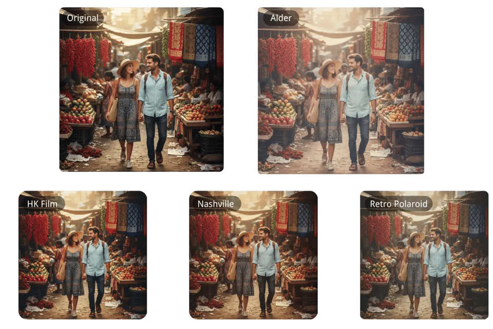 Upload a Photo and Explore Multiple Vintage Filter Styles