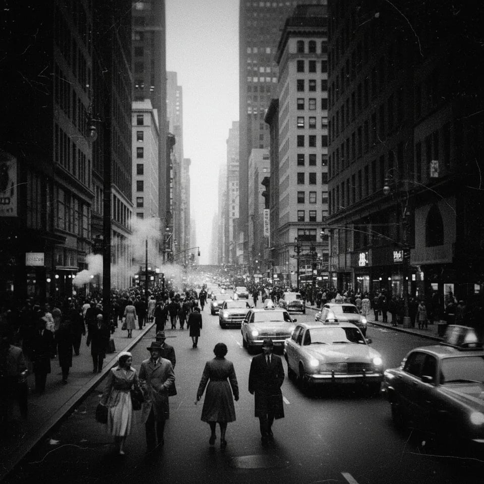 1980s Black-and-White Vintage Filter – Dramatic Mood