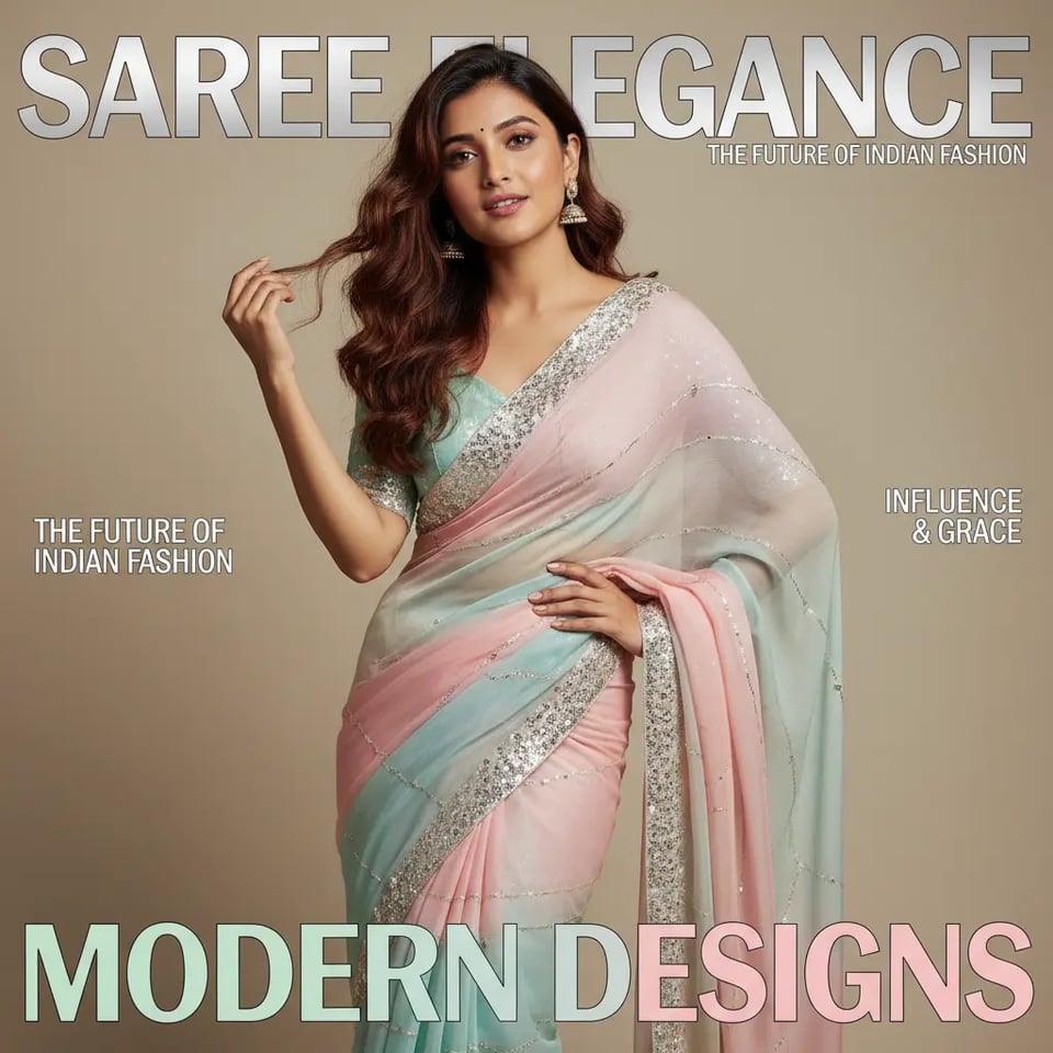 Modern Party Saree for Social Media Content