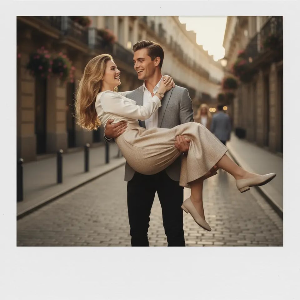 Bridal Carry Polaroid Gemini AI Image
