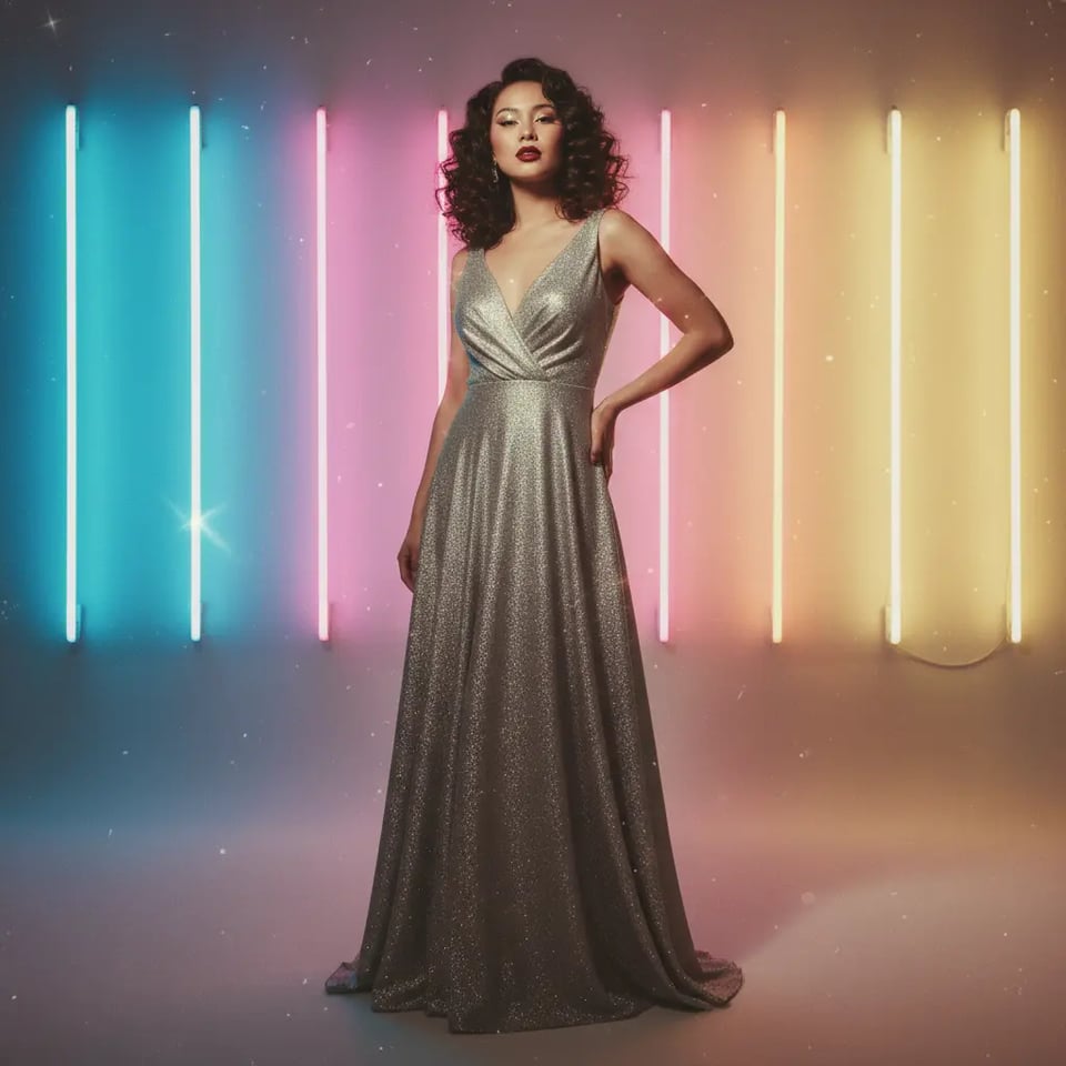Solo Glamour — Gemini AI Retro Portrait